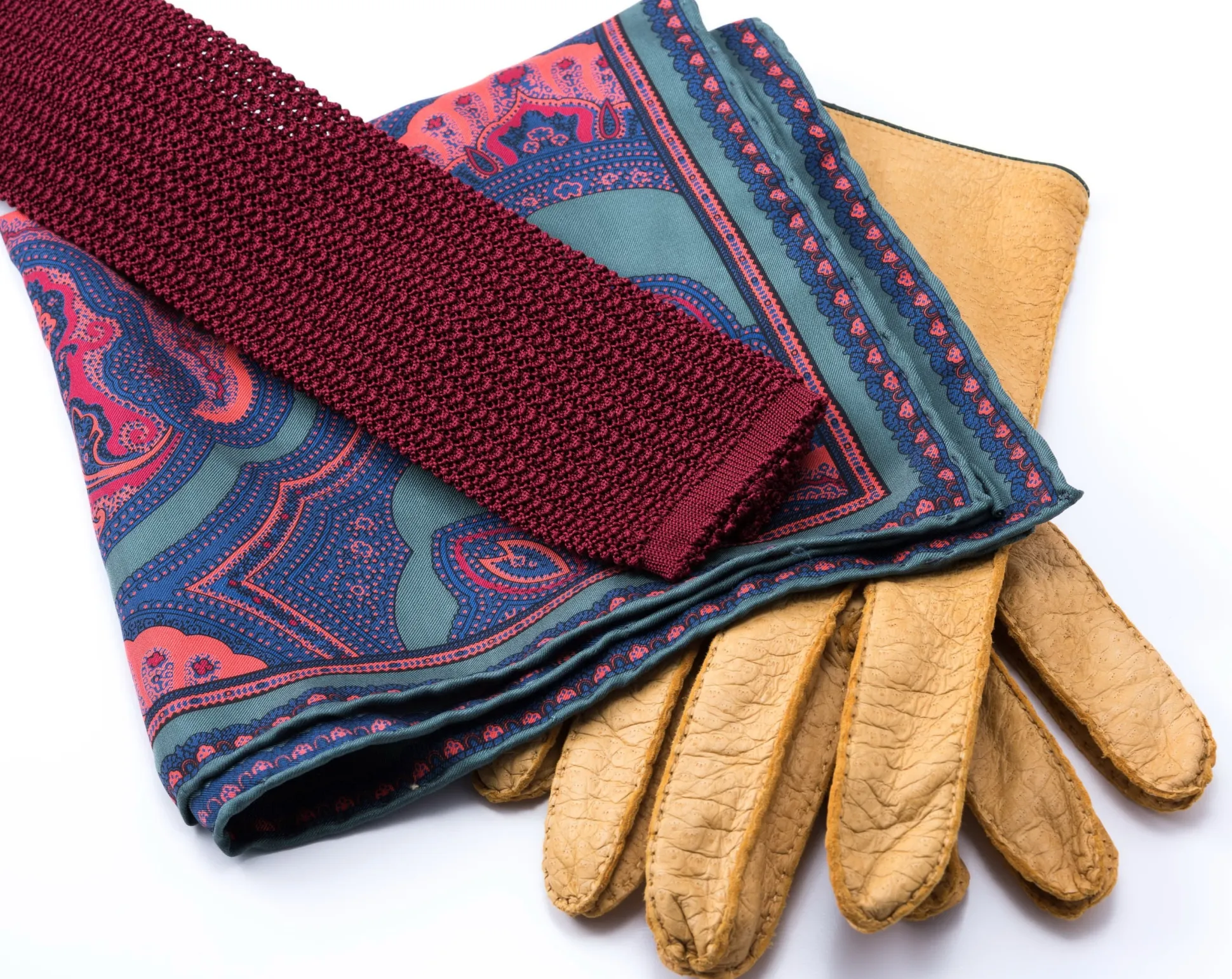 Burgundy Silk Knit Tie
