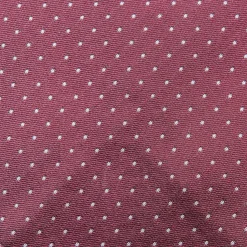 Burgundy & White Polka Dot Jacquard Silk Tie