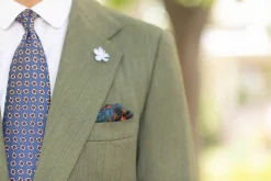 Butcher Blue Jacquard Woven Tie