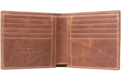 8 Card Classic Bifold Wallet in Saddle Brown Full-Grain Montecristo Leather