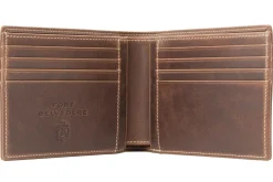 Classic 8 Card Bifold Antique Mahogany Leather Wallet
