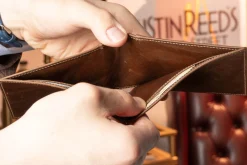 Classic 8 Card Bifold Antique Mahogany Leather Wallet