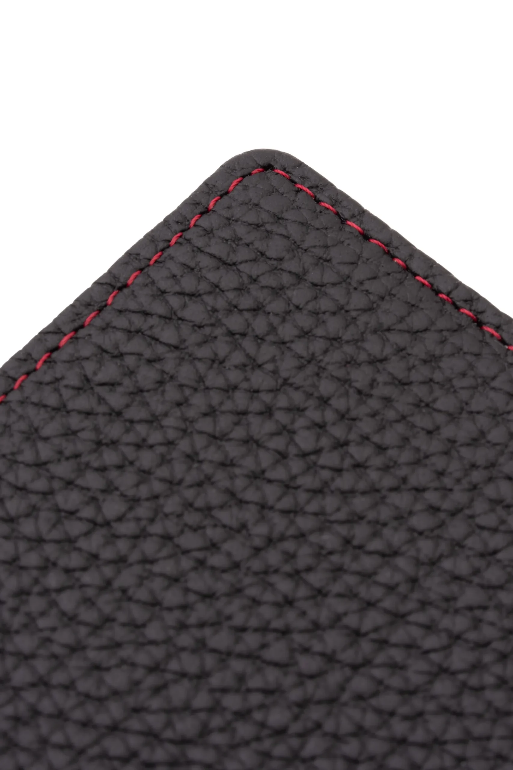 Classic 8 Card Bifold Black & Red Grained Leather Wallet