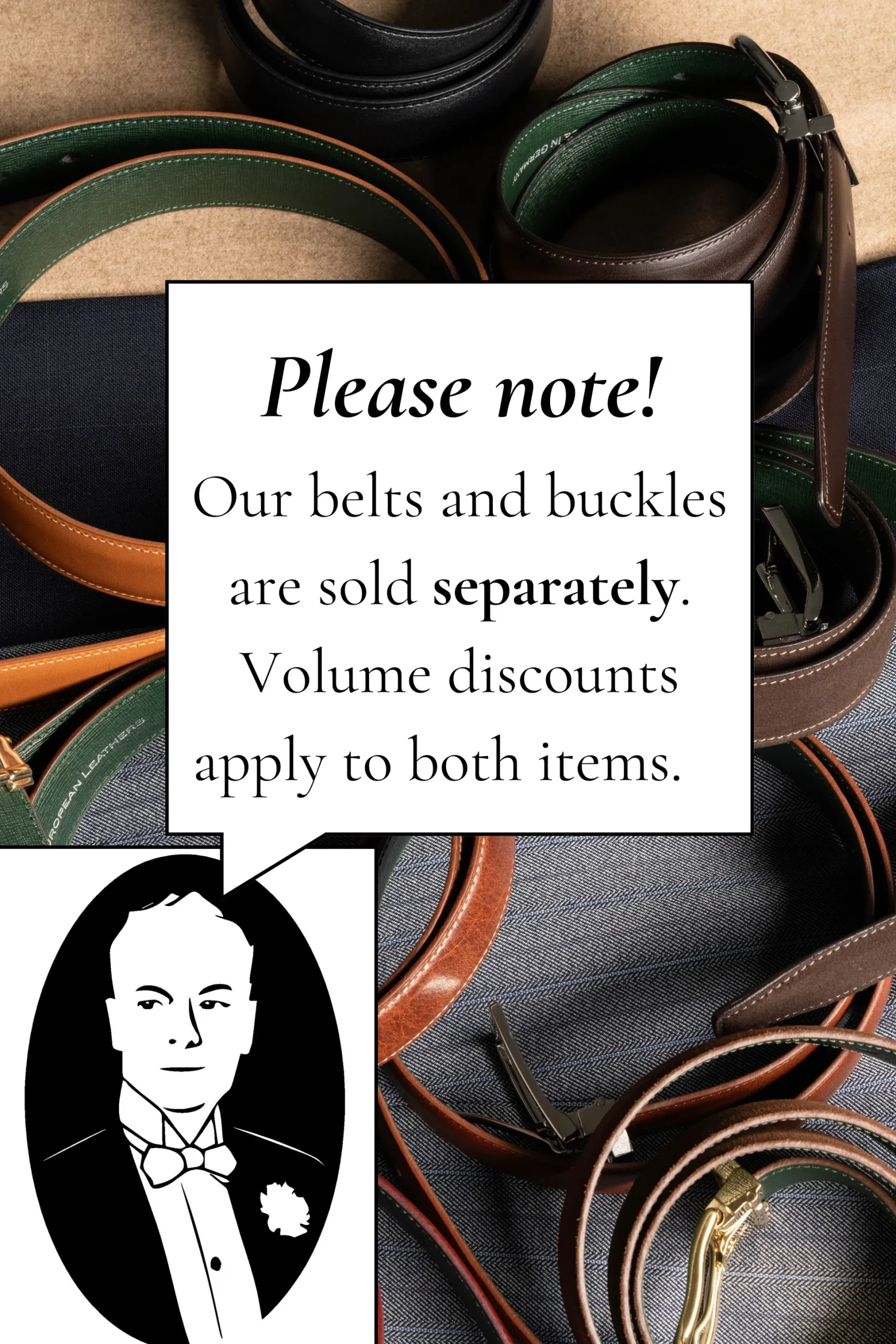 Cognac Brown Museum Calf Leather Belt
