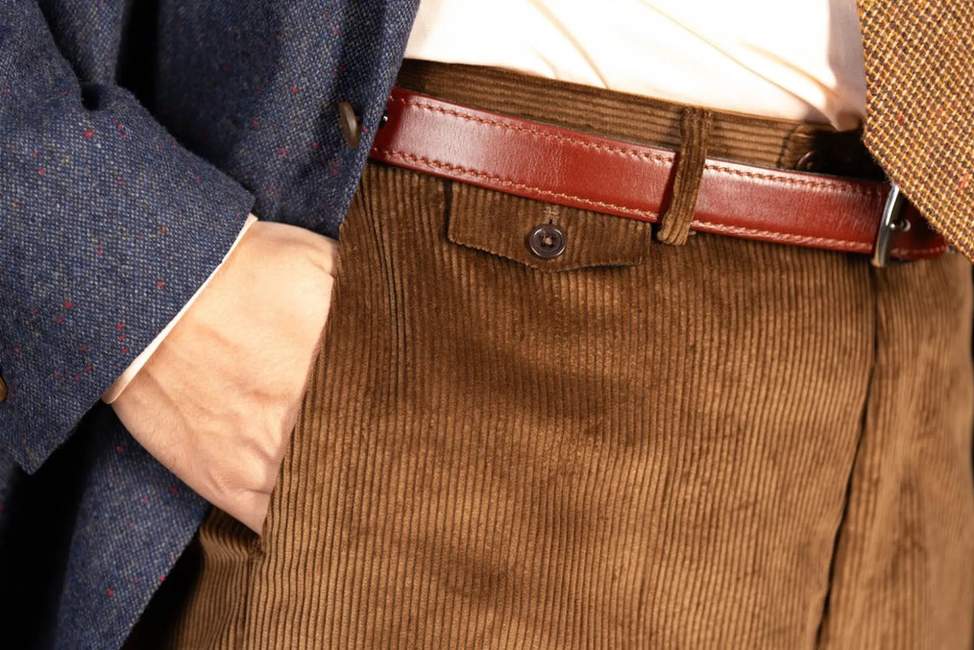 Cognac Stancliffe Corduroy Trousers