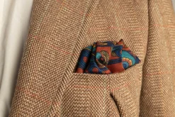 Copper Red Art Deco Egyptian Scarab Pocket Square