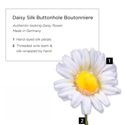 Daisy Silk Boutonnière Flower