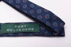 Dark Blue Micropattern Madder Silk Bow Tie