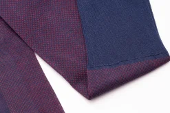 Dark Blue & Red Two-Tone Solid Cotton Socks