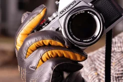 Dark Brown Touchscreen Lamb Nappa Gloves