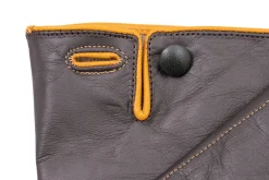 Dark Brown Touchscreen Lamb Nappa Gloves