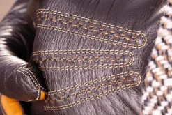 Dark Brown Touchscreen Lamb Nappa Gloves