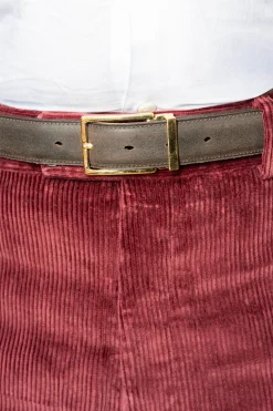 Dark Brown Waxy Commander Leather Belt