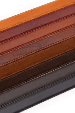 Dark Chocolate Brown Suede Calf Leather Belt