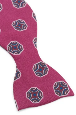 Dark Mauve Fancy Tile Butterfly Bow Tie