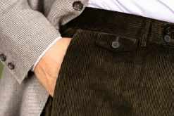 Dark Olive Stancliffe Corduroy Trousers