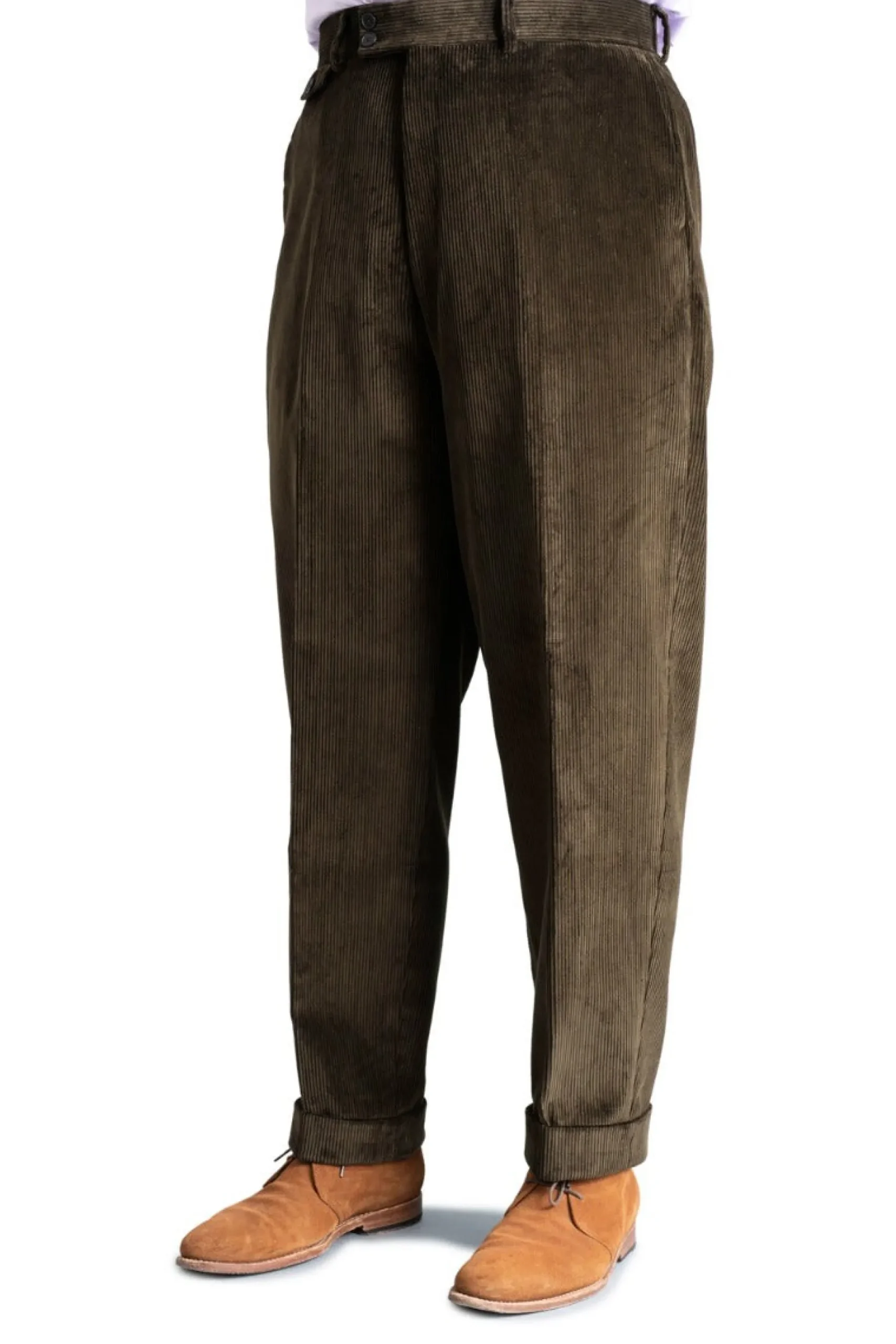 Dark Olive Stancliffe Corduroy Trousers
