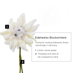 Edelweiss Boutonnière Flower