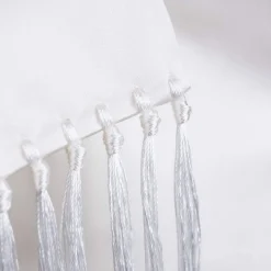 Evening Scarf in White Silk Satin