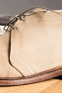 Flat Beige Waxed Cotton Shoelaces