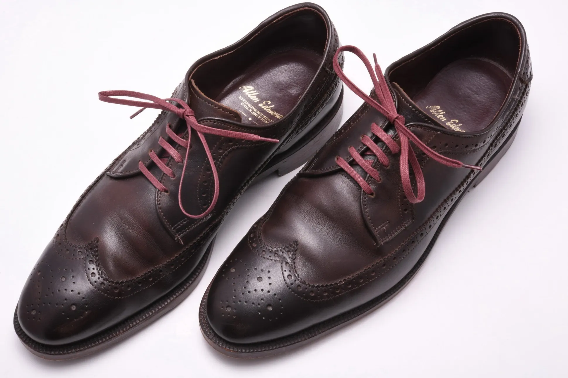 Flat Burgundy Waxed Cotton Shoelaces