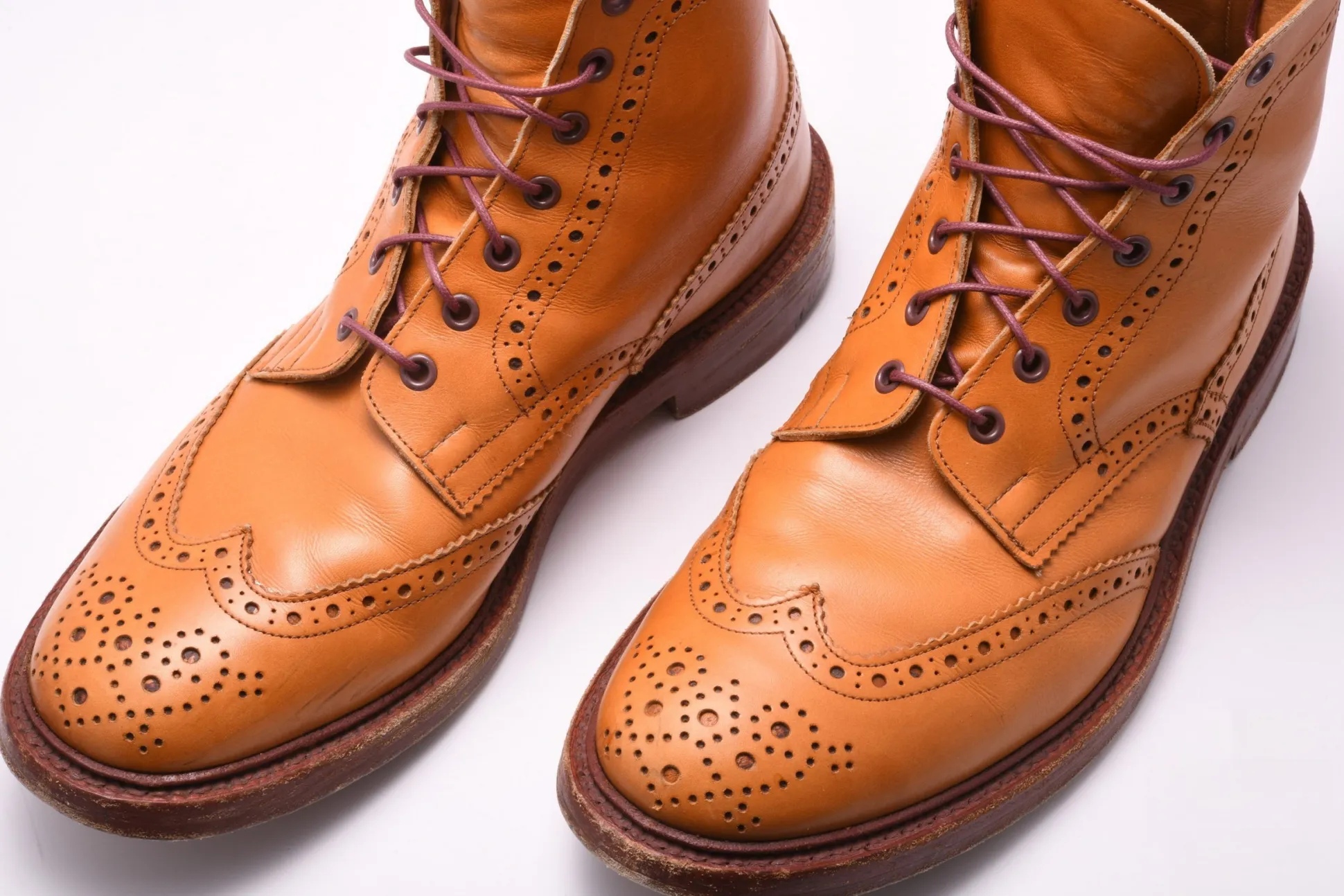 Flat Burgundy Waxed Cotton Shoelaces