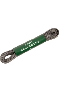Flat Charcoal Waxed Cotton Shoelaces