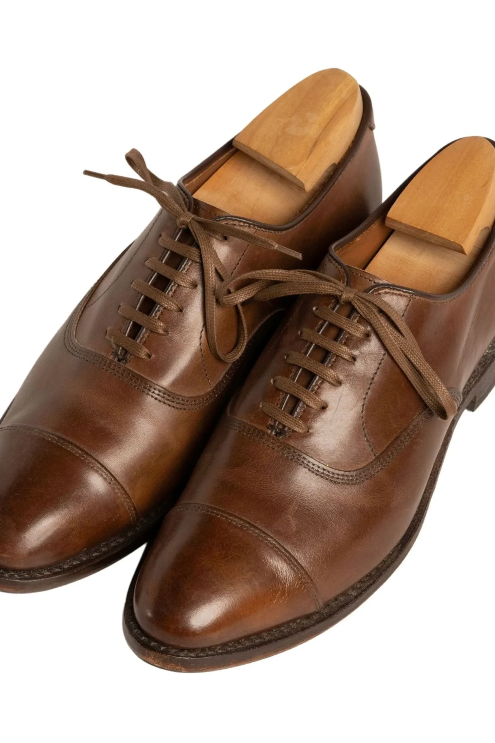 Flat Coffee Brown Waxed Cotton Shoelaces