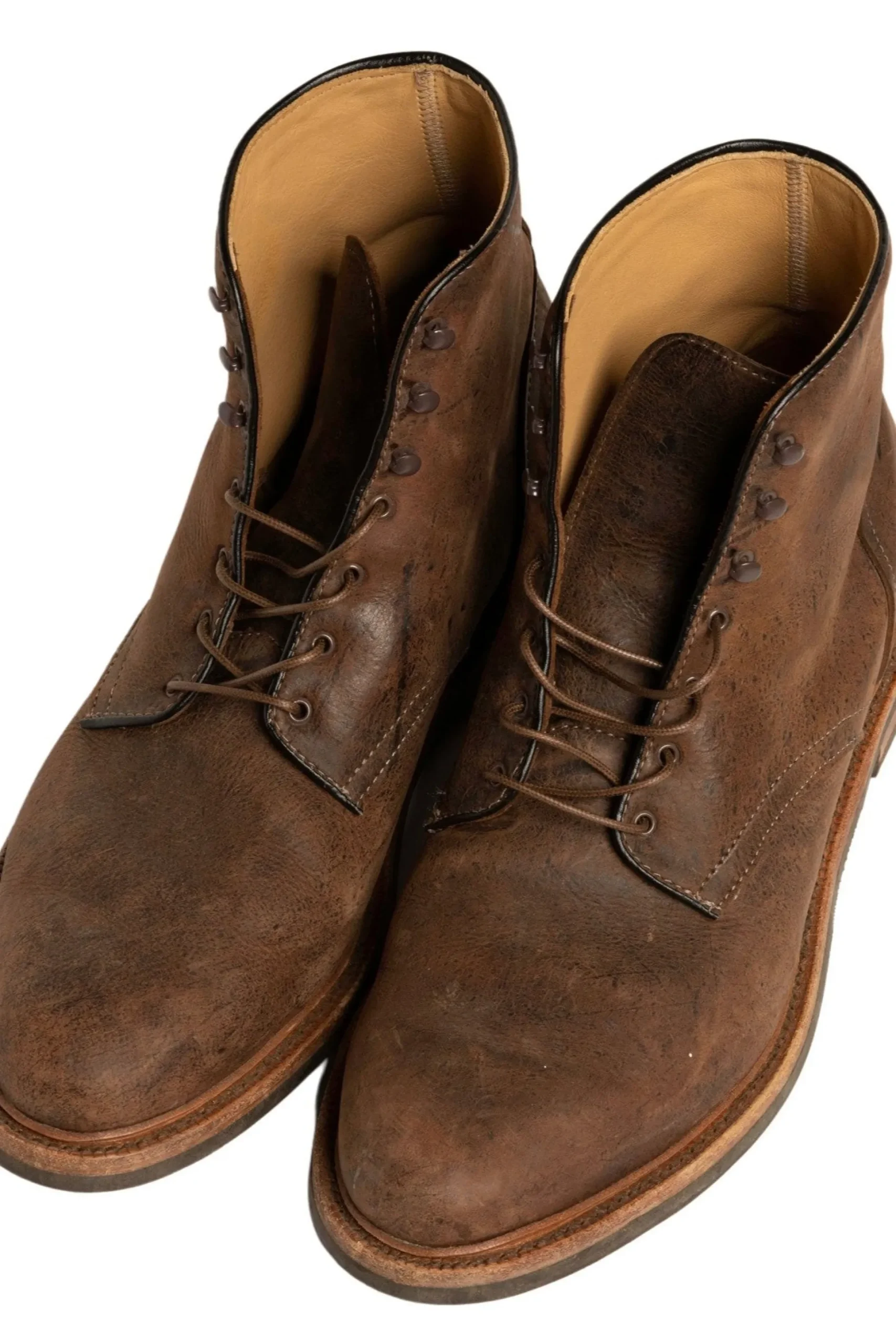 Flat Coffee Brown Waxed Cotton Shoelaces