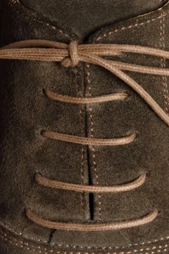 Flat Coffee Brown Waxed Cotton Shoelaces