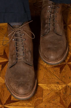 Flat Coffee Brown Waxed Cotton Shoelaces
