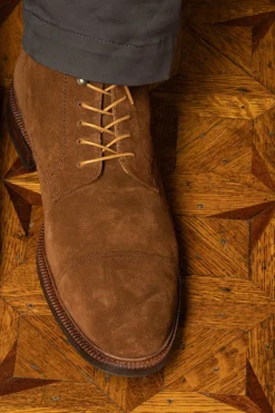 Flat Cognac Waxed Cotton Shoelaces