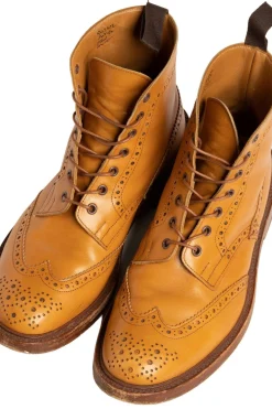 Flat Dark Cognac Waxed Cotton Shoelaces