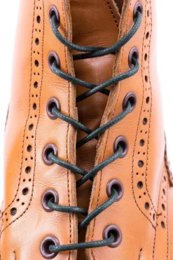 Flat Dark Green Waxed Cotton Shoelaces