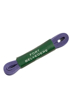 Flat Dark Violet Waxed Cotton Shoelaces