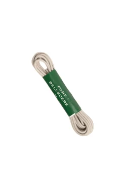 Flat Medium Gray Waxed Cotton Shoelaces