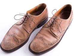 Flat Mid Brown Waxed Cotton Shoelaces