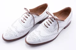 Flat Mid Brown Waxed Cotton Shoelaces