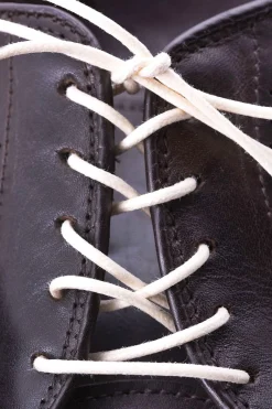 Flat Off White Waxed Cotton Shoelaces