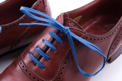Flat Royal Blue Waxed Cotton Shoelaces