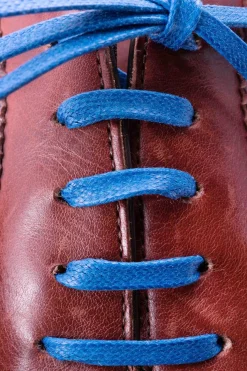 Flat Royal Blue Waxed Cotton Shoelaces