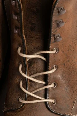 Flat Sand Waxed Cotton Shoelaces