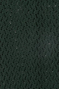 Forest Green Zigzag Silk Knit Tie