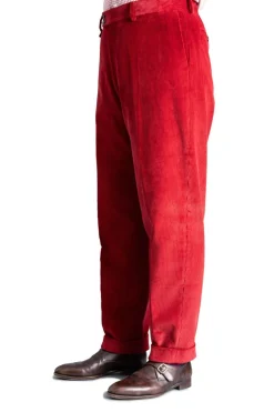 Garnet Red Stancliffe Corduroy Trousers