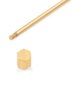 Gold Hex End Collar Bar