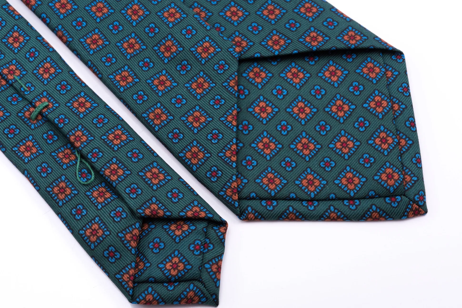 Green Motif Madder Silk Tie