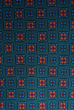 Green Motif Madder Silk Tie