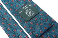 Green Motif Madder Silk Tie
