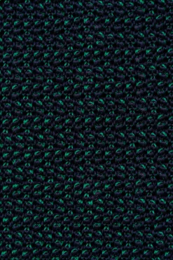 Green & Navy Two-Tone Silk Knit Tie