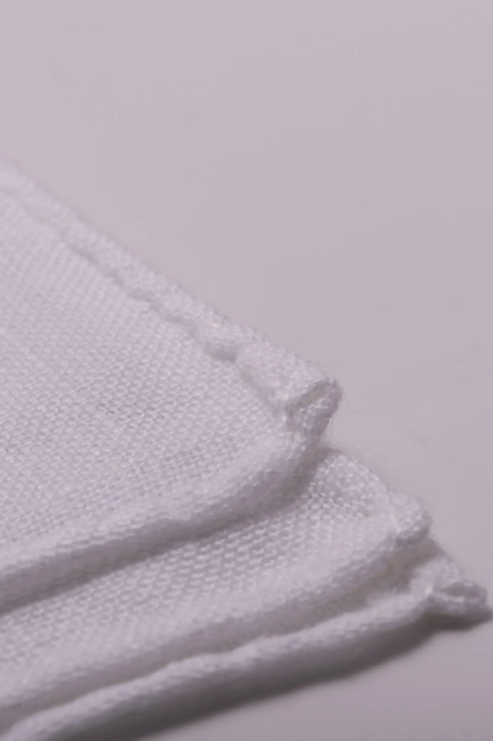 Hand-Embroidered Initial "I" White Linen Pocket Square